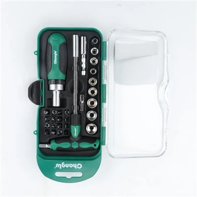 Set 29 pcs mata kunci ratchet dan soket